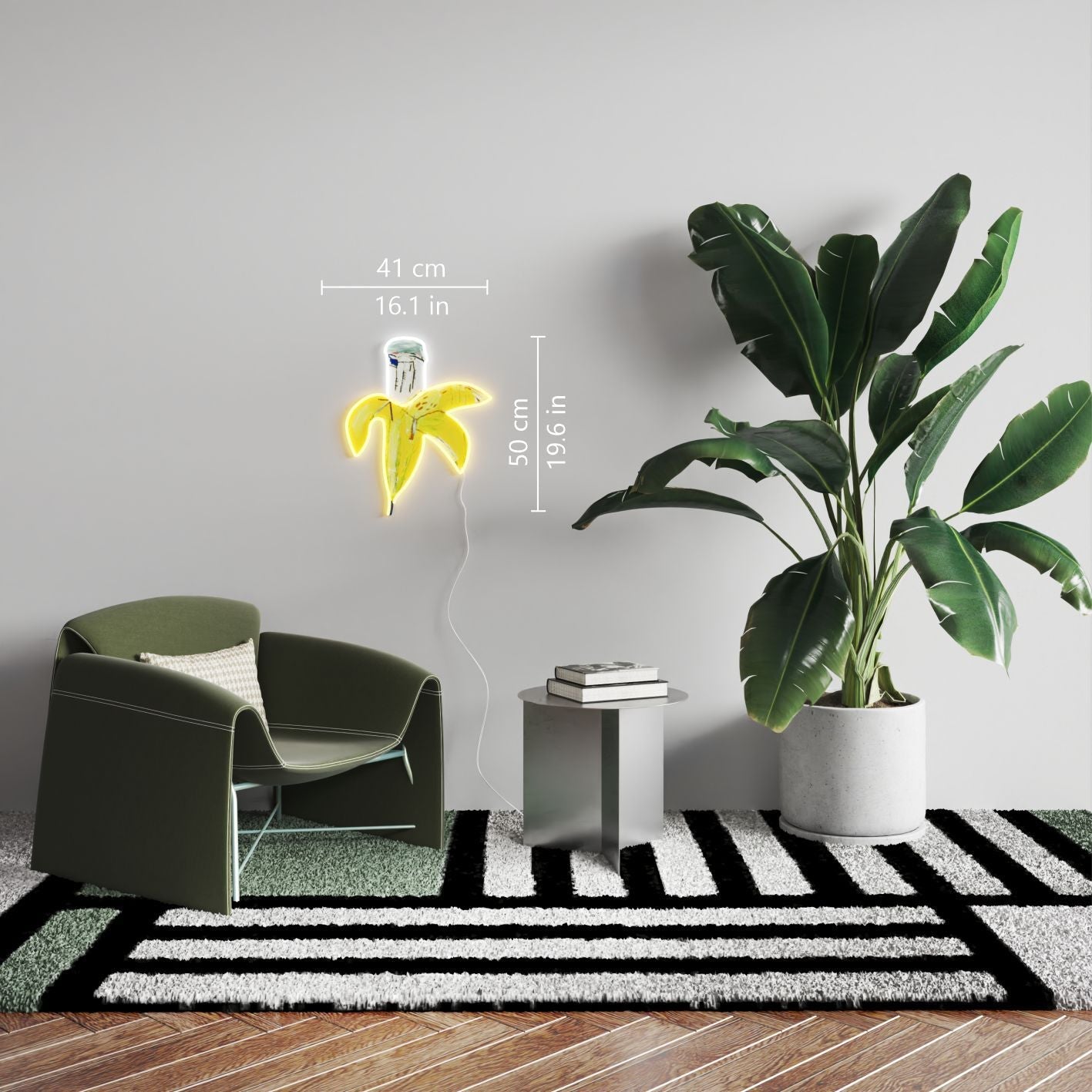 Banana YP x Jean Michel Basquiat, LED neon sign - YELLOWPOP UK